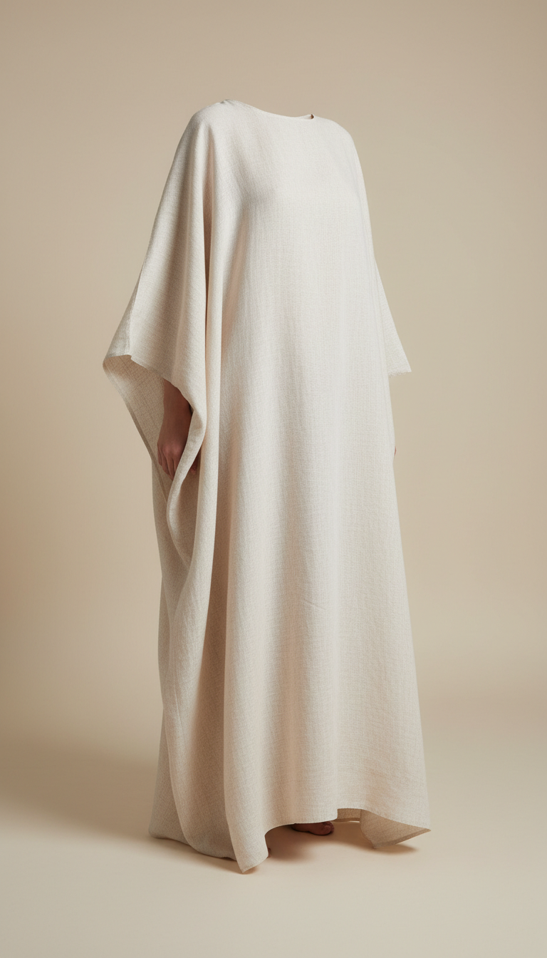 Ivory mist linen boubou caftan